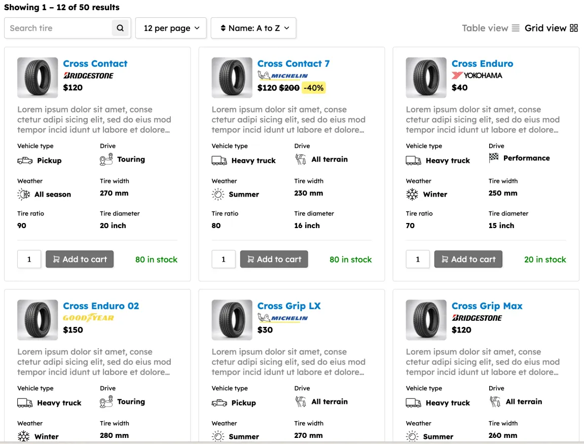 Grid view switcher 2