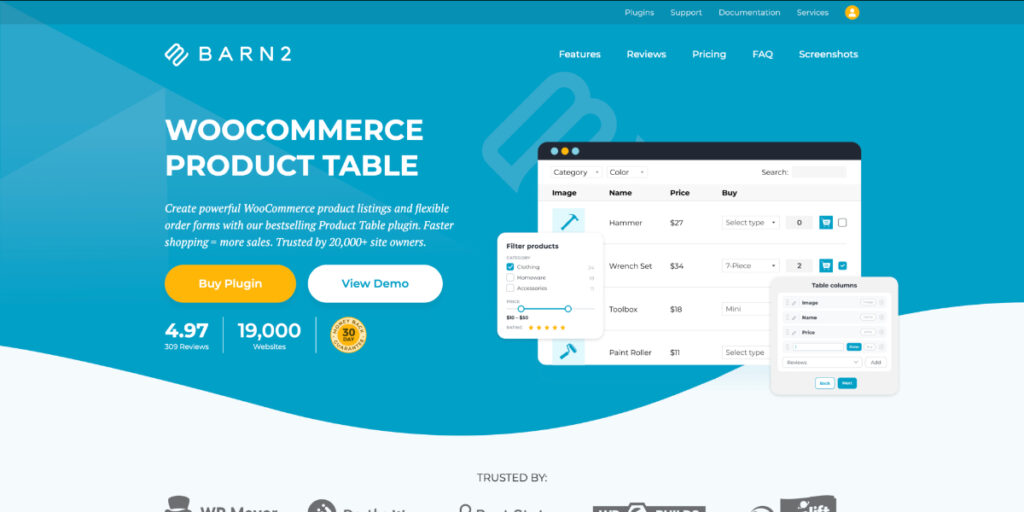 Barn2 WooCommerce Product Table
