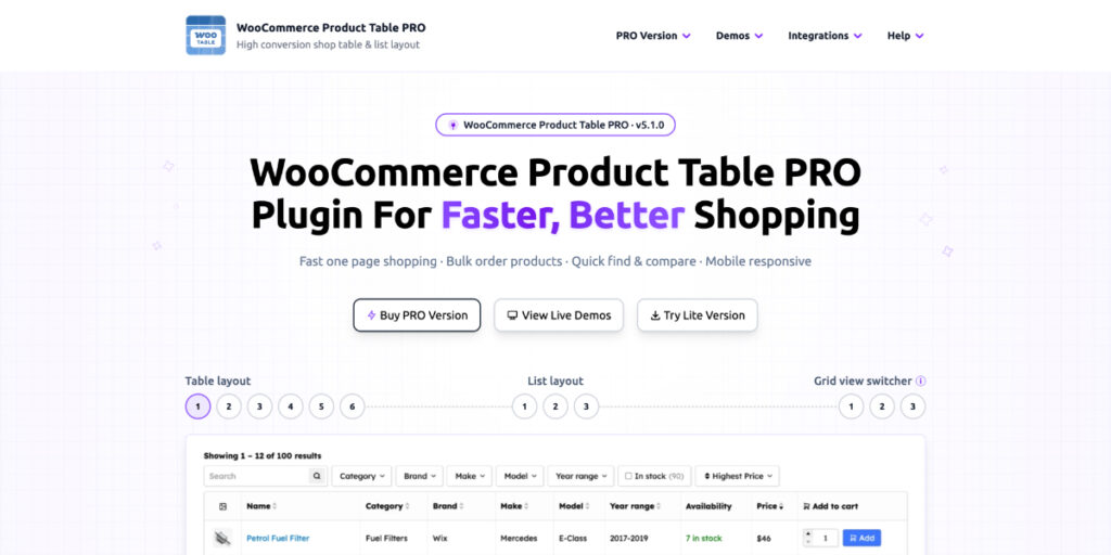 WooCommerce Product Table PRO by WP Titan Labs